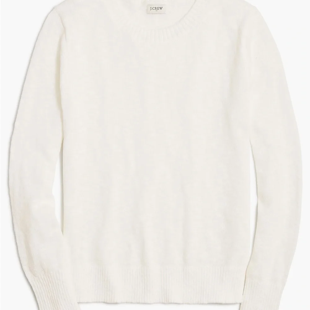 J. Crew Women's White Crew Neck Sweater